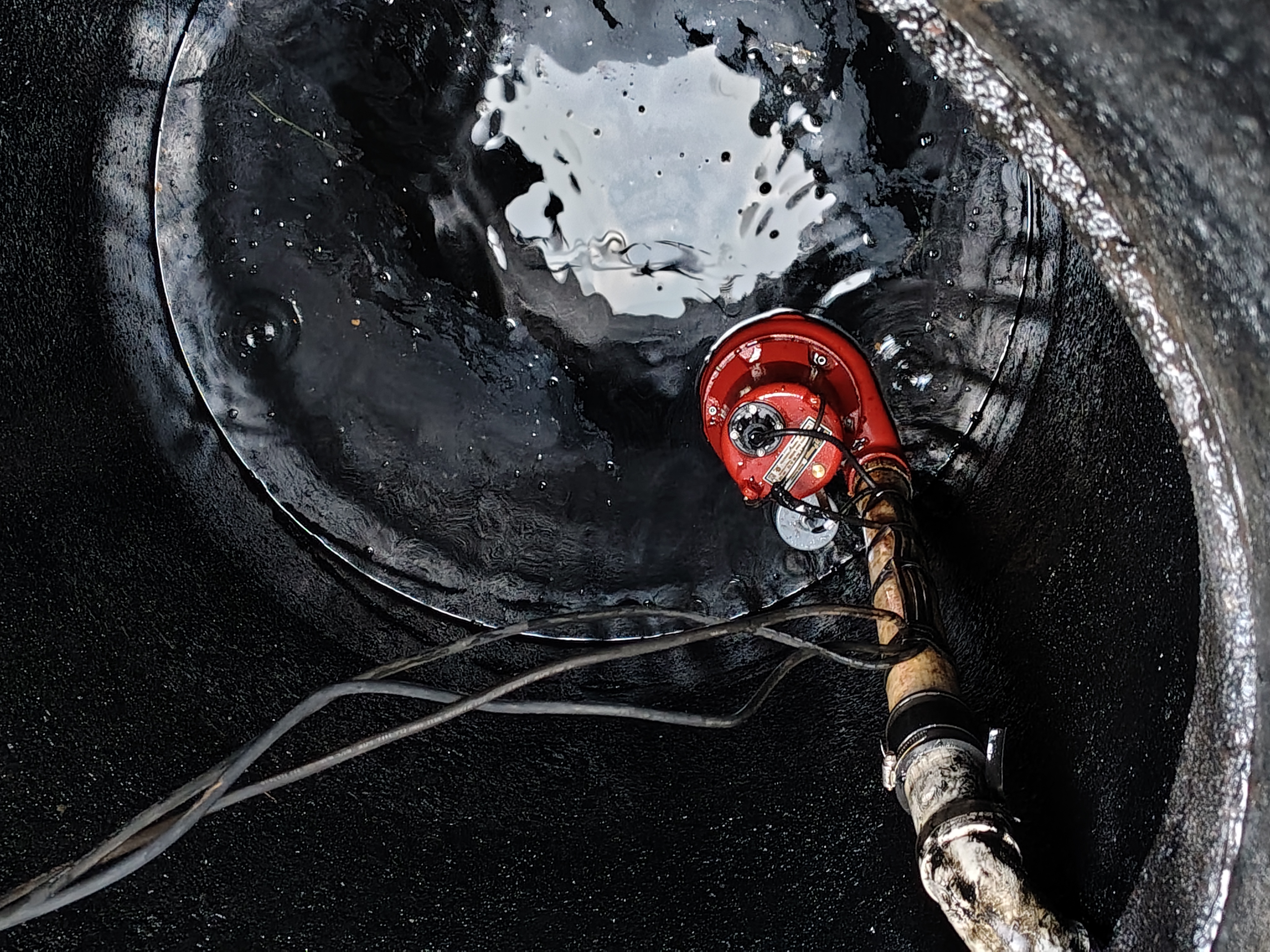 Replacement septic effluent pump installed inside the chamber in Waverly Pennsylvania